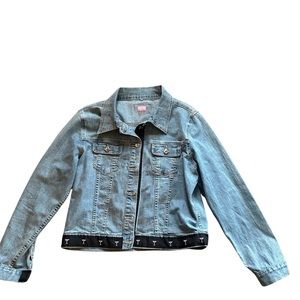 Molly B Jean Jacket with Rhinestone Buttons